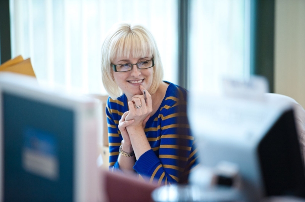 Staff member at desk